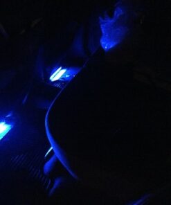 LEDGlow 4pc Blue LED Interior Footwell Underdash Neon Lighting Kit for Cars & Trucks - 7 Unique Patterns - Music Mode - 8 Brightness Levels - Auto Illumination - Includes Cigarette Power Adapter 43 51UXvN2mo3L 1