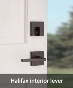 Kwikset San Clemente Front Door Lock Handle and Deadbolt Set, Entry Handleset Exterior with Interior Reversible Lever, Venetian Bronze, Pick Resistant SmartKey Rekey Deadbolt Security 23 51UbqlekvgL