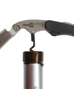 Alternative view of Wine Key - Professional Double Hinged Bottle Opener - Waiters Corkscrew That Opens 1 Million Vino Bottles (1, Black)