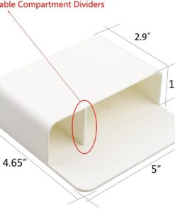 Tofun White Magnetic Marker Holder for Whiteboards,Magnetic Dry Eraser Organizer Mount,Fits 8 Dry-Erase Markers.Bonus 1 pcs Magnetic Whiteboard Eraser 17 51UiObv A7L