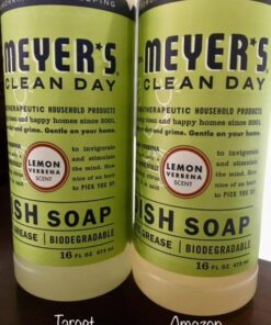 MRS. MEYER'S CLEAN DAY Liquid Dish Soap, Biodegradable Formula, Lemon Verbena, 16 fl. oz - Pack of 3 16.00 Fl Oz (Pack of 3) 37 51Ut8RJX0wL