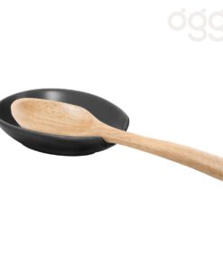 Alternative view of OGGI Spooner Ceramic Spoon Rest- Spoon Rest for Stove Top, Spoon Holder for Countertop, Kitchen Decor for Counter, Coffee Bar Accessories, Black