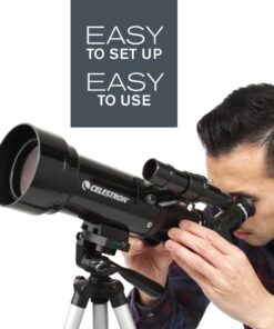 Celestron - 70mm Travel Scope - Portable Refractor Telescope - Fully-Coated Glass Optics - Ideal Telescope for Beginners - Bonus Astronomy Software Package 70 mm Travel Scope 43 51Uyq SsmL