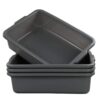 Eagrye 4-Pack Bus Tubs, Commercial Tote Box, Plastic Bus Box (13 L Capacity), Grey 13 L 24 51V21MZboeL