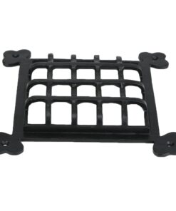 A29 Hardware 8 1/2 x 8 1/2 Inch Cast Iron Speakeasy Door Grill/Grille with Viewing Door, Black Powder Coat Finish, Large Size Large_Black 22 51V8QmwJPL