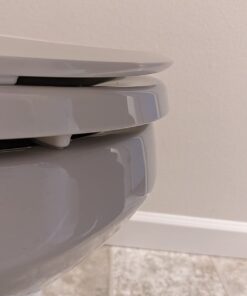 KOHLER K-4639-0 Cachet Quiet Close Toilet Seat, White, Round Non Ready Latch 47 51VHNF530jL