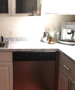 EZ FAUX DECOR Peel & Stick Faux Stainless Steel | Refrigerator Wrap | Cover for Dishwashers & Appliances | Self Adhesive Stainless Contact Vinyl Paper 36 in x 144 in (12ft) 38 51VJ qwsdEL