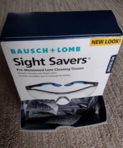 Bausch & Lomb Sight SaversLens Cleaning Wipes, Pre-Moistened Tissues, Anti-Fog, Anti-Static, Anti-Streaking, Cleans Glass and Plastic, 100 Count (Pack of 1) Tissues - 100 Count 35 51VJRpZ731L