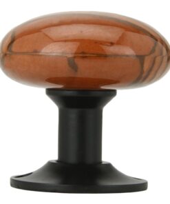 A29 Porcelain Rim Lock Knob Set, Swirl Brown Color, Black Powder Coat Stem Brown Swirl 16 51VMe5kZbTL