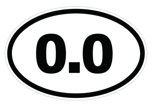 StickerJOE 0.0 No Running or Marathon Bumper Sticker Oval 5" x 3"