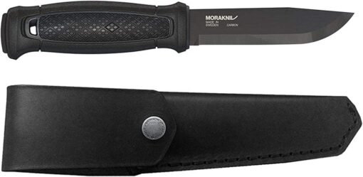 Morakniv Garberg Full Tang Fixed Blade Knife with Carbon Steel Blade Leather Sheath Chair