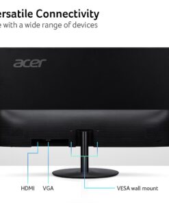 Acer SB242Y EBI 23.8" Full HD (1920 x 1080) IPS Zero-Frame Gaming Office Monitor | AMD FreeSync Technology Ultra-Thin Stylish Design 100Hz 1ms (VRB) Low Blue Light Tilt HDMI & VGA Ports 23.8-inch IPS 37 51VtcYVk8L 2