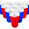 HEXCUP - Reusable Party Pong Cup Set by PartyPong - 22 Reusable Cups, 3 Balls, & Plastic Game Card