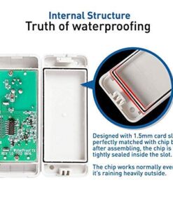 SadoTech Wireless Doorbell for Home - Battery Operated, 1000 Feet, Waterproof Door Bell w/LED Flash, 1 push button + 1 receiver, Waterproof White 29 51W IfSqJdL