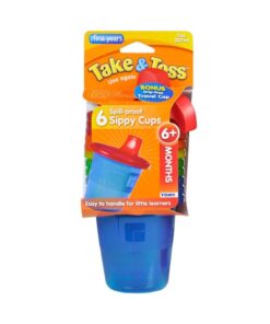 The First Years Take and Toss Spill-Proof Sippy Cup, Assorted, Pack of 6 6 Count (Pack of 1) Cups w/ Spill Proof Lid 26 51W v0N4eTL