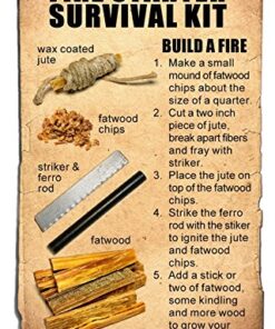 Fatwood 100% Natural Firestarter Sticks Hand Cut in The USA Ferro Rod Ferrocerium Flint Jute Fatwood Chips Striker Tin Container Survival Emergencies Camping Steve Kaeser Since 1989 24 51W0O6KCnQL