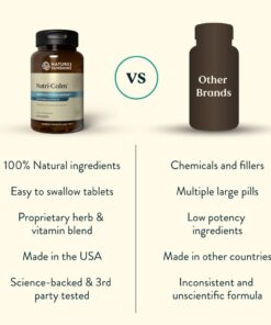 Nature's Sunshine Nutri-Calm - Herbal Stress Relief Supplement, Natural Relief for Adults, Happy Pills for Stress, Sleep & Mood Support, Mood Boost - 100 Tablets 100 Count (Pack of 1) 15 51W6 dSQM L