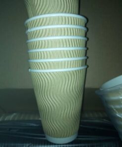 SPRINGPACK Disposable Paper Coffee Cups with Lids, 100 pack 12 oz Ripple Wall Insulated To Go Coffee Cups for Hot/Cold Beverage, Recyclable Takeaway Drinking Cups for Home Office Cafe Party 53 51W6BHf7KL