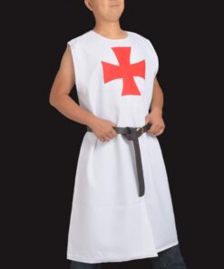 Alternative view of BLESSUME White Medieval Knight Tunic White Tunic With Belt