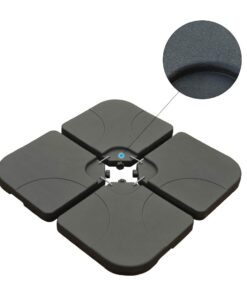 Best Choice Products 4-Piece 155lb Capacity Heavy-Duty Cantilever Offset Patio Umbrella Stand Square Base Plate Set w/Easy-Fill Spouts for Water or Sand - Black 23 51WBjzi6d9L