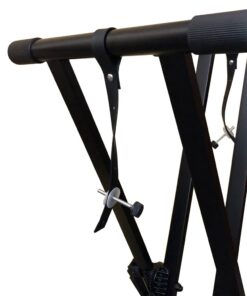 Alternative view of RockJam Xfinity Heavy-Duty, Double-X, Pre-Assembled, Infinitely Adjustable Piano Keyboard Stand with Locking Straps