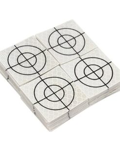 Huhebne 100Pcs Prism Measurement Reflector Sheet Reflective Tape Target Total Station Tunnel Survey 40X40Mm, White 10 51WHWyk 7tL