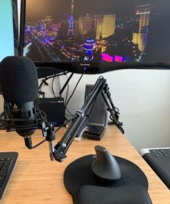 USB Microphone, MAONO 192KHZ/24Bit Plug & Play PC Computer Podcast Condenser Cardioid Metal Mic Kit with Professional Sound Chipset for Recording, Gaming, Singing, YouTube (AU-A04) Black 43 51WQD6BWBAL