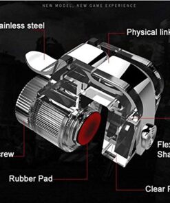 Mobile Game Controller,(Back Trigger) URUTOREO Sensitive Shoot and Aim Buttons L1R1 for PUBG/Knives Out/Rules of Survival Cell Phone Game Controller for Android iOS (Transparent) (1 Pair) 10 51WXlguxRqL