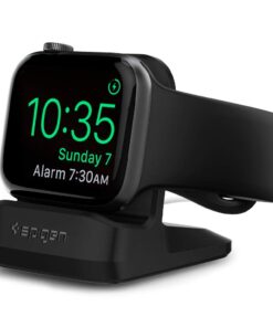 Alternative view of Spigen S350 Designed for Apple Watch Charger Stand Apple Watch Ultra 2/Apple Watch Ultra, Series 9/8/SE2/7/6/SE/5/4/3/2/1 49/45/44/42/41/40/38mm Durable TPU with Non-Slip Stable Base - Black