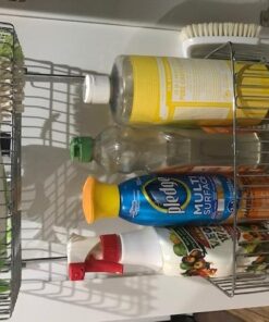 mDesign Steel Over Cabinet Kitchen Storage Organizer Holder or Basket - Hang Over Cabinet Doors in Kitchen, Pantry, Bathroom - Holds Dish Soap, Window Cleaner - Concerto Collection - Chrome Pack of 1 34 51WjWAGThEL