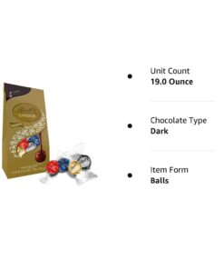 Lindt LINDOR 4 Flavors Assorted Truffles, 19 oz. Bag 19 Ounce (Pack of 1) 15 51WkNqCaQgL
