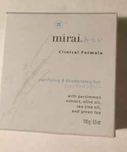 Mirai Clinical - Persimmon Soap Bar for Body 100g - Persimmon Soap - Japanese Body Odor Soap - Purifying and Deodorizing Natural Chemical-Free - Helps Eliminate Nonenal Soap Bar for Men & Women 3.52 Ounce (Pack of 1) 41 51WkdXZUK L 2