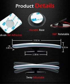Slim Square Blind Spot Mirror, Ampper HD Glass Frameless Convex Rear View Mirror, Pack of 2 29 51WqX2OfsML