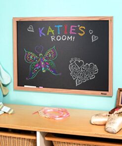 The Board Dudes 17" x 23" Chalk Board with Oak Wood Style Frame 34 51Wv7nOEoL