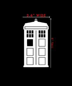 DW Police Box Sticker Decal Notebook Car Laptop 2" x 5" (White) 19 51WwQ9DNTL