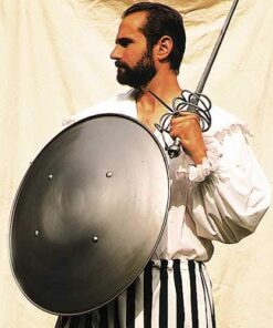 Windlass Steel Domed Shield Battle Ready with Leather Grips 10 51WztdiA2jL