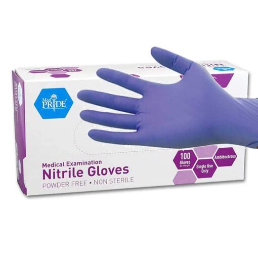 MedPride Powder-Free Nitrile Exam Gloves, Large, Large (Pack of 100) Large (Pack of 100)