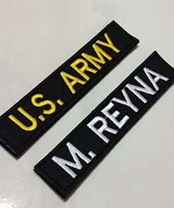 Personalized Custom Name Tape Names Strap Hook Fastener Backing 5 inches Black 12 51XBBZ4IbdL