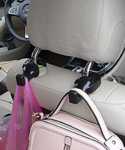 IPELY Universal Car Vehicle Back Seat Headrest Hanger Holder Hook for Bag Purse Cloth Grocery (Black -Set of 2) Black 28 51XE6acjUnS