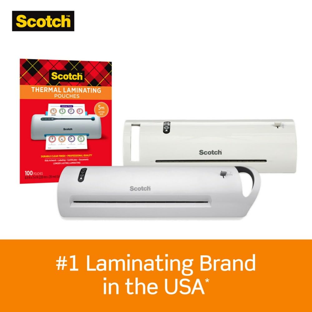 Scotch TL902VP Thermal Laminator, 1 Laminating Machine, White, Laminate Photos, Holiday Decor and Gift Tags, For Holiday, Office and School Supplies, 9 in. Laminator with 20 Pouches 3 Scotch TL902VP Thermal Laminator, 1 Laminating Machine, White, Laminate Photos, Holiday Decor and Gift Tags, For Holiday, Office and School Supplies, 9 in. Laminator with 20 Pouches - Image 3