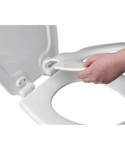 Alternative view of MAYFAIR 883SLOWA 000 Toilet Seat with Built-in Potty Training Seat will Reduce Clutter, Slow Close and Never Loosen, ROUND, Durable Enameled Wood/Long Lasting Plastic, White