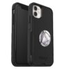 Bundle: OtterBox COMMUTER SERIES Case for IPhone 11 - (BLACK) + PopSockets PopGrip - (WHITE MARBLE) Black / White Marble Case & PopGrip 16 51XbkIdsNkL