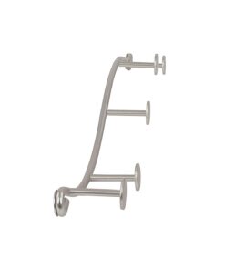 Spectrum Sweep Wall Mount 5-Hook Rack (Satin Nickel) - Wire Storage for Entryway, Bathroom, Backpack, Coat, Jacket, Purse, Belt, Robe, & More / Home Décor & Apartment Essential Satin Nickel Set of 1 Wall Mount 5 Hook Rack 23 51XgcchFjAL 1