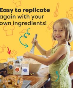 Pretzel Making Kit - Real Cooking Set for Kids Ages 5-12+ with Recipe and Ingredients - Kids Baking Set for Girls & Boys - Great Gift for Family Bonding Baketivity Kit Pretzel 19 51Xnp bYL2L