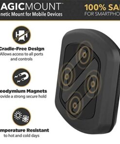 Scosche MAGWSM2 MagicMount Magnetic Suction Cup Mount for Car Windshield or Dashboard, 360° Adjustable Magnet Head, Universal Cell Phone Holder for Car, Compatible with iPhone, Samsung & All Devices Window / Dash Suction 1 Pack 25 51XsRctl7L