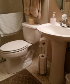 iDesign Classico Metal Toilet Tissue Roll Reserve Organizer for Bathroom, Compact Organizer, Holds 4 Rolls of Toilet Paper, Chrome Set of 1 37 51XtGt5l50L