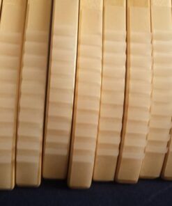 JS HANGER Lightweight Non Slip Wooden Hangers - 10 Pack Heavy Duty Wood Coat Hangers with Soft Stripes for Camisole, Jacket, Dress Clothes, Sweater, Natural Finish 35 51Y3OMrZ6OL