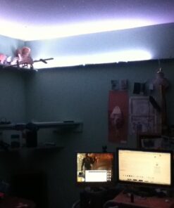 LEDwholesalers 12-Volt 16.4-ft RGB Color-Changing Kit with Controller and IR Remote, Power Supply, and LED Strip in White PCB, 2034RGB-R2+3369+3208 66 51YDCKANgqL