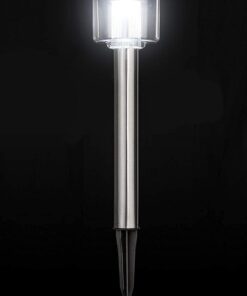 Signature Garden Premium Stainless Solar Garden Lights - Super-Bright 15 Lumens - Perfect Neutral Design; Makes Garden Pathways & Beds Look Great - Easy NO-Wire Installation; Water-Resistant Stainless Steel Silver 6-pack 29 51YE9FbHz7L 2