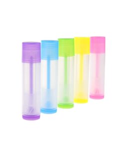 Kare & Kind DIY Lip Balm Container Tubes - 50-Pack (10x5 Colors) - Including 50 Writeable & Printed Lip Balm Stickers - Twist Mechanism and a Cap - 3/16 Oz (5.5 ml) - Moisturizing 30 51YG8EhZt1L 1